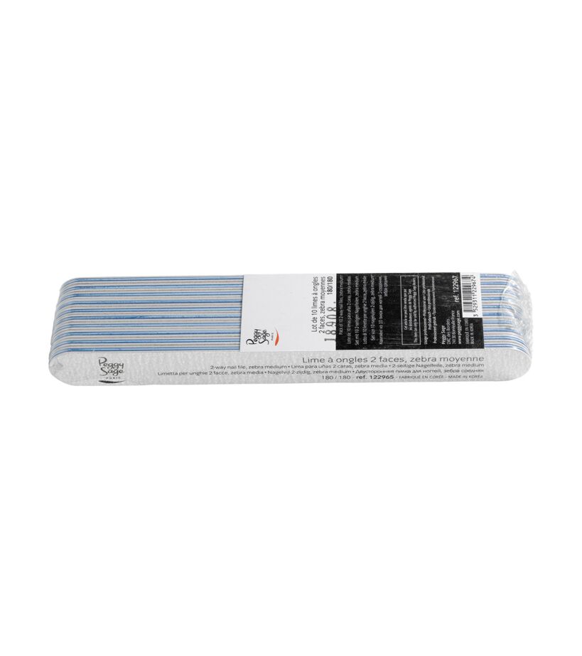 Washable zebra 2-way nail file 180/182